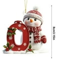 thumbnail image 3 of Snowman Christmas Ornaments, Cute Christmas Tree Letter Decoration, Personalized Hanging Pendant, Indoor DIY Hanging Xmas Ornament (O), 3 of 9