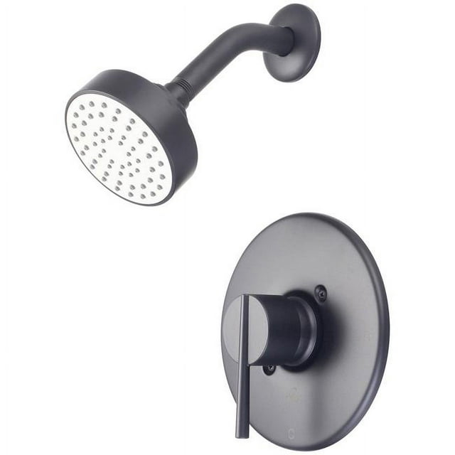 Olympia T-2382-MB Single Handle Shower Trim Set, Matte Black