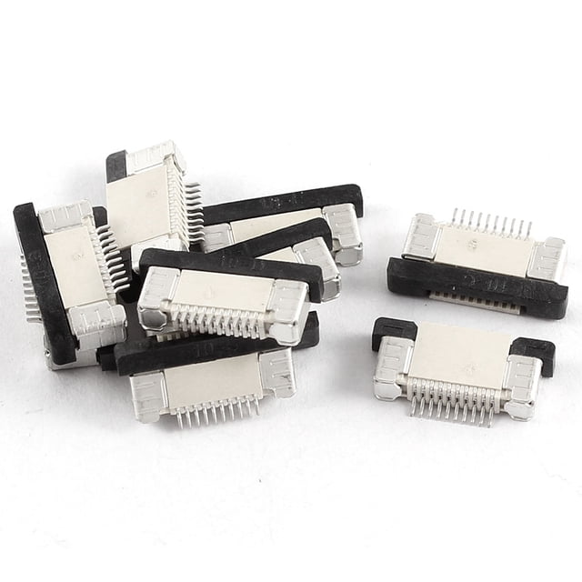 Unique Bargains 10Pcs Bottom Port 10Pin 0.5mm Pitch FFC FPC Ribbon Sockets Connector