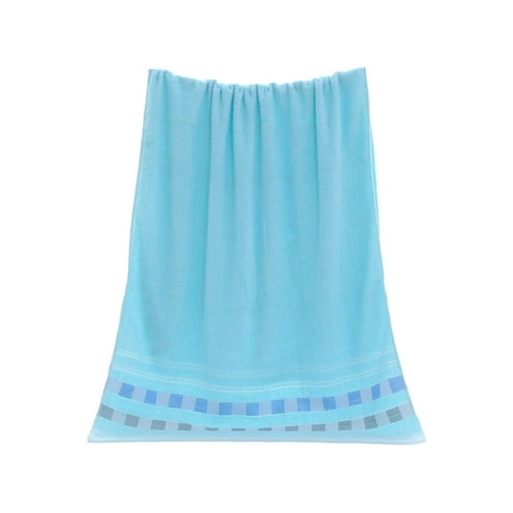 Wdhugt Cotton Bath Towel 28.74X13.39 Inches Blue Quick Drying Towel For Bath Spa Guest Use Highly Absorbent Soft Lint Free Bathroom Towel 1-Piece Blue
