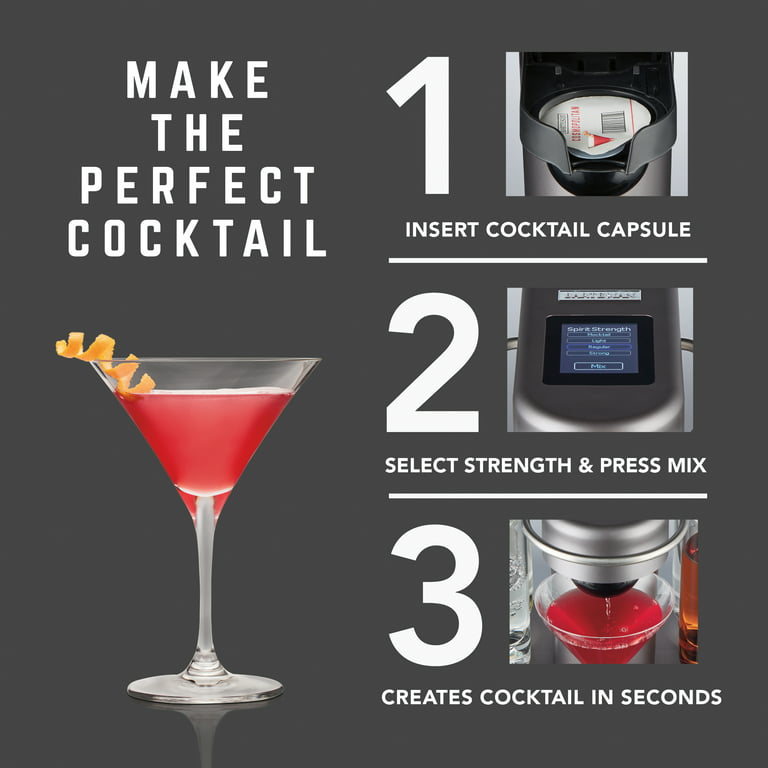 Bartesian Premium Cocktail Machine for the Home Bar, Gray, Model 55300