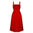 thumbnail image 4 of Outfmvch red dress Bodycon Sleeveless Knee Length Club Tank Dress womens dresses fall dresses, 4 of 9