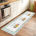 thumbnail image 2 of Runner Rugs 2x6 Ft, Spring Easter Non Slip Area Rugs for Kitchen Bedroom Entryway, Watercolor Colorful Eggs Floral Botanical Washable Carpet Runner Rug Floor Mats for Bedroom Home Decor, 2 of 8