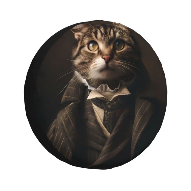 Balery Victorian Gentle Cat Cubiertas para Neumáticos - Protector Resistente para Neumáticos de Camioneta, SUV, Remolque, Camper y RV-16 inch