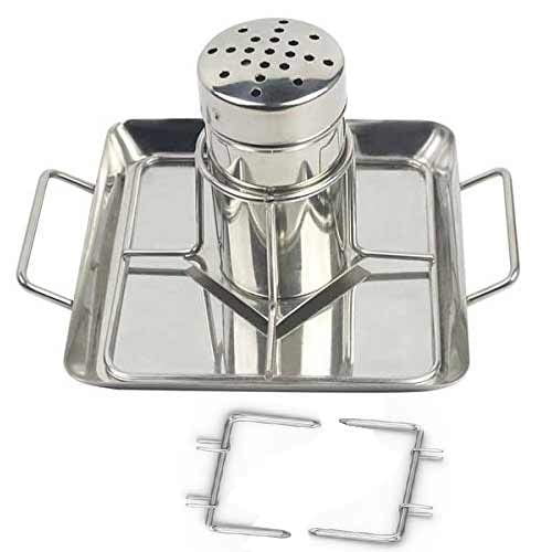 Rôtissoire Poulet Bière WELL GRILL – Support Inox Avec Récipient Aromatique Amovible, Compatible Barbecue Gaz, Charbon & Four