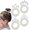 4pcs, variant on 4 count Beaded Hair Accessories - White  Beads  Crown Scrunchies, Elastic Ponytail Holders & Princess Hair Rope Ties for Women Girls