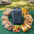 thumbnail image 2 of Thermal Lunch Backpack with Bottle Holders – 3-Layer Insulated Picnic Bag for Day Trip Park Beach, Lightweight Oxford Cloth, Shock-Absorbing Cushion, Easy to Carry, 2 of 7