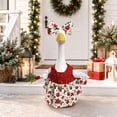 thumbnail image 5 of Christmas Goose Outfit Dress Costume for Outdoor Decor | for 23" High Cement or Plastic Porch Goose, Yard Lawn Outdoor Garden Patio Xmas Holiday Decor, 5 of 5