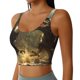 thumbnail image 2 of Balery Dinosaur Bald Eagle Sujetadores deportivos con espalda cruzada para mujer, acolchados, sin costuras, de alto impacto, ideales para yoga, gimnasio, entrenamiento y fitness.-Large, 2 of 8