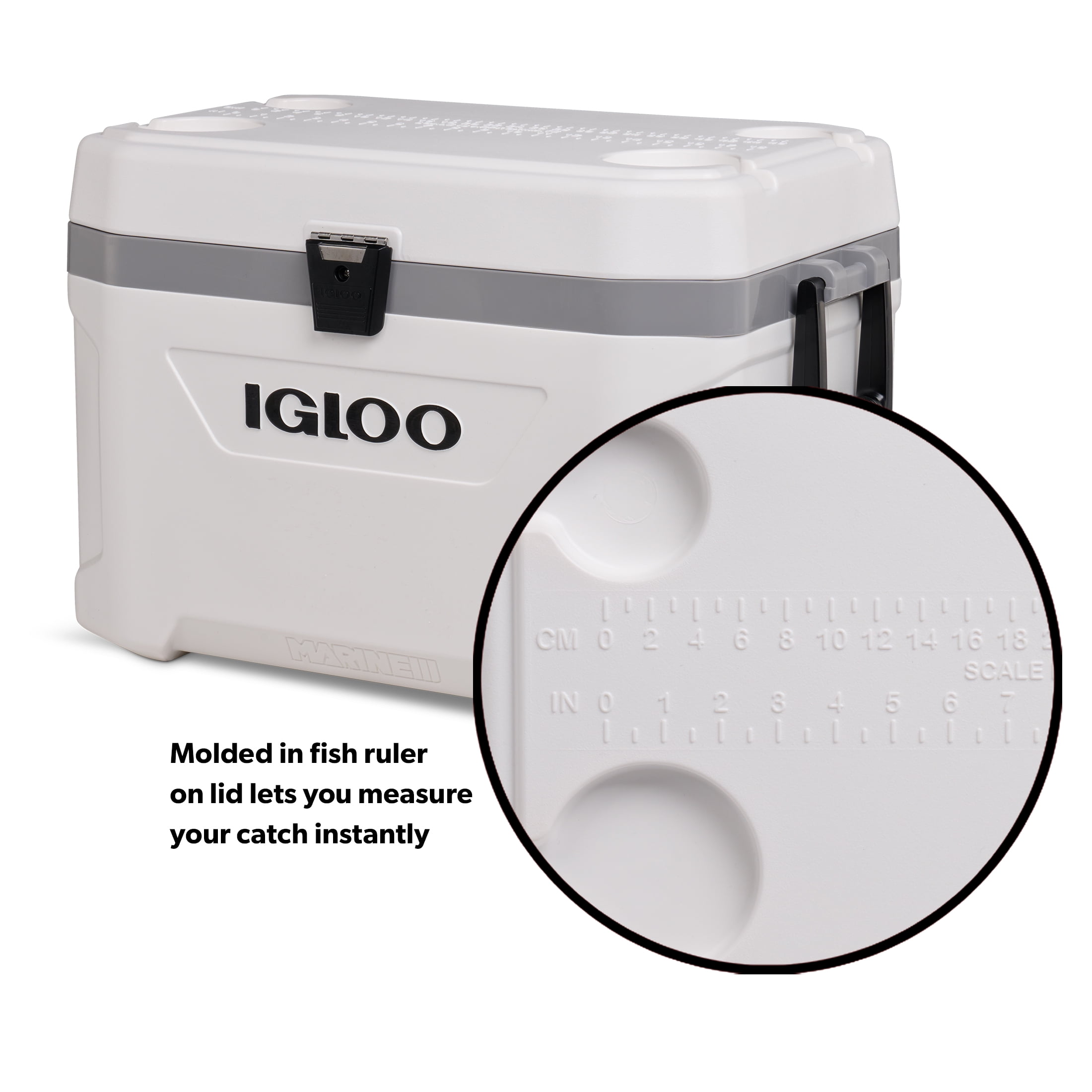 Igloo 54 QT Marine Ultra Ice Chest Cooler, White