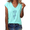 1-Blue, variant on Women's Funny Planet Balloon Tee Shirts V Neck Short Sleeve Cute Summer Tops Trendy Casual Loose Shirt Graphic Print Blouse
