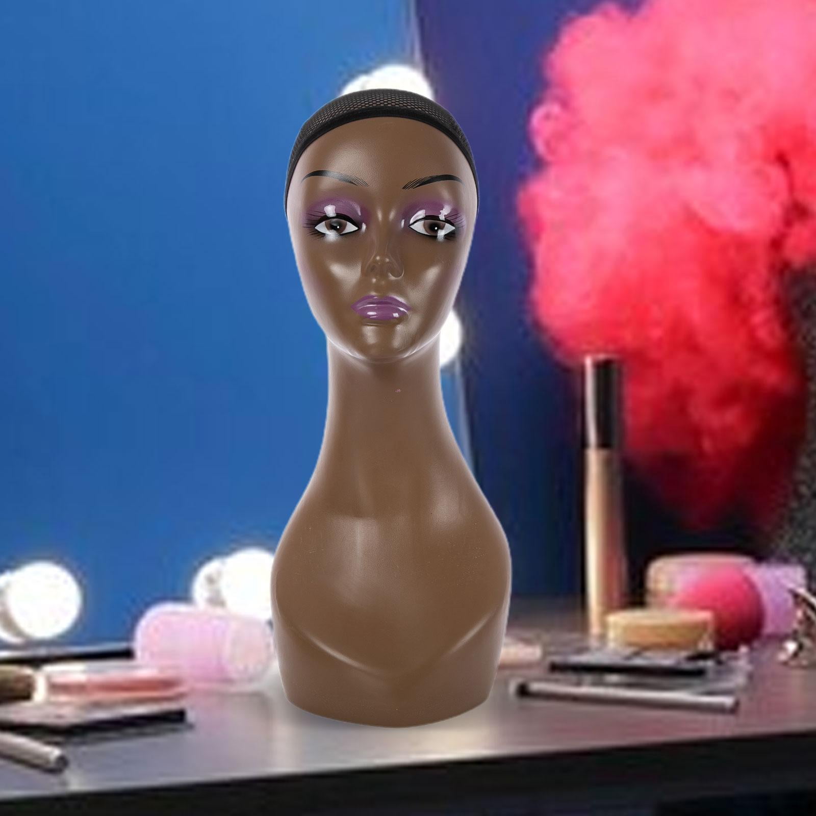 Gazechimp Bald Manikin Head Lightweight Holder for Jewelry Beauty Accessories Shop Violet Lip