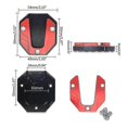 thumbnail image 3 of Universal Scooter Motorcycle Bike Kickstand Extender Foot Side Stand Extension Pad Support Plate Anti-skid Enlarged Base, 3 of 5