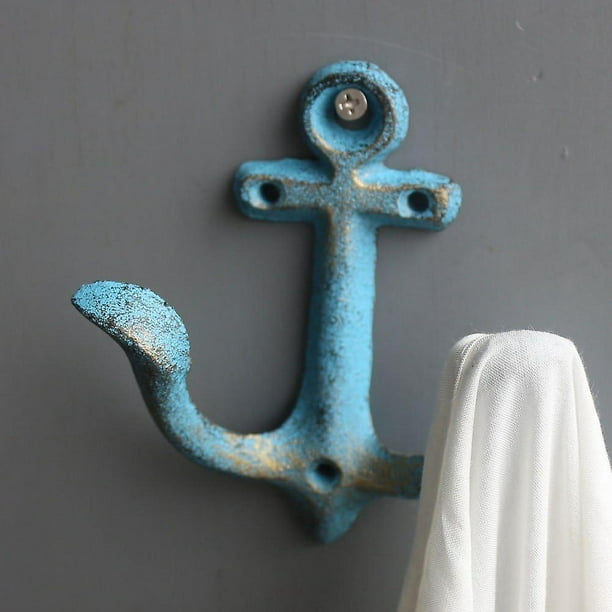 SM Vintage Cast Iron Anchor Wall Hook - Antique Metal Wall