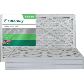 Filterbuy 20x30x1 MERV 8 Pleated HVAC AC Furnace Air Filters (6-Pack)
