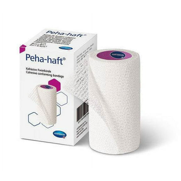 HARTMANN 932444 BANDAGE PEHA-HAFT ABSORBENT COHESIVE CONFORMING GAUZE 4X4.5 YD