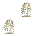 thumbnail image 1 of Decodeary Exquisite Tree Decoration - Good Wishes And Meaningful Home Or Office Ornament Safe Tree Desktop Green 2Set, 1 of 6