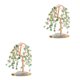 thumbnail image 1 of Bearachild Adorno de escritorio del árbol de la riqueza: buena fortuna y deseos para el hogar, símbolo de la suerte, borde de piedras preciosas Type2 NO2, 1 of 6