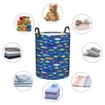 thumbnail image 4 of Fotbe Submarines And Whales Cesto de Ropa con Asas, Cesto Impermeable de Gran Capacidad, Bolsa de Lavado para Dormitorio, Cesto de Ropa con Ruedas y Asas-Small, 4 of 6