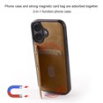 thumbnail image 3 of Decase PU Leather & TPU Shock-Absorbent Hybrid Case for iPhone 16 Plus with Magnetic Card Holder & Slim Back Cover,Credit Card Slots,Stylish Protective Flip Wallet Cover for iPhone 16 Plus,Brown, 3 of 6