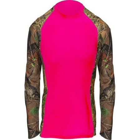 Trail Crest Camo Womens Performance Shirt Neon Pink Impulse 4 Way Stretch