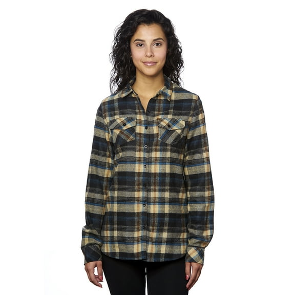 Women's Yarn-Dyed Long Sleeve Flannel Shirt - 5210