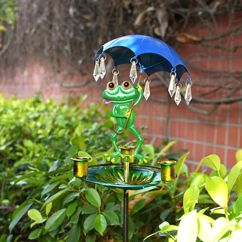 ANXPTIME Recyclable Metal Hummingbird Feeder Stake Double Function for Outdoor Feeding