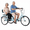 blue, variant on WEIMMIN Tricycle Adult 24 inch 7-Speed 550 lbs Heavy Duty Red