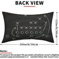 thumbnail image 3 of American Football Pillow Cover Set of 2 12x20 Inch Tactics Chalk Blackboard Drawing Linen Polyester Decorative Throw Pillow Case Cushion Cover for Bedroom Sofa Living Room Couch Chair Office, 3 of 6