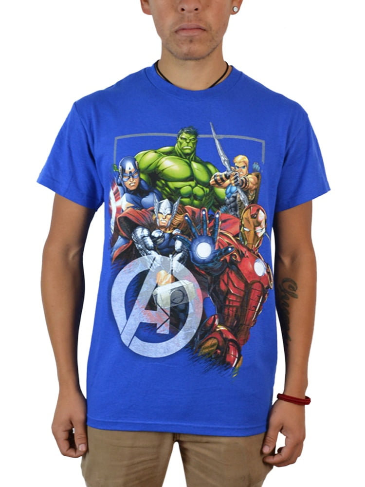 Marvel Marvel Cartoon Avengers Blue Licensed Tshirt NEW Sizes SXL