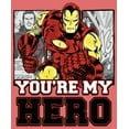 thumbnail image 2 of Boy's Marvel Iron Man You're My Hero  Performance Graphic Tee Red Heather Medium, 2 of 4