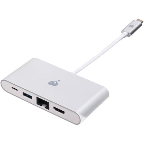 IOGEAR 4-in-1 USB Type-C Multiport Adapter, White, White