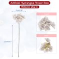 thumbnail image 2 of 10 Sets Artificial Hydrangea Flower Heads with Stems,Fake Flower Silk for Bouquet Table Home Wedding,Light Brown, 2 of 7