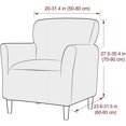 thumbnail image 6 of TOPCHANCES Stretch Velvet Armchair Slipcover, Anti Slip Chair Covers for Living Room, Dark Coffee, 6 of 6