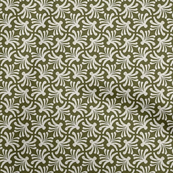 oneOone Cotton Cambric Olive Green Fabric Block Sewing Fabric By The Yard Printed Diy Clothing Sewing Supplies 56 Inch Wide-93
