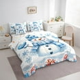 thumbnail image 4 of Castle Fairy Teenagers Christmas Snowman 7-Piece Twin Bedding Sets,Winter Snowflakes Bedding Comforter Set,Happy New Year Breathable Sheet Sets,Breathable Home Decor, 4 of 9