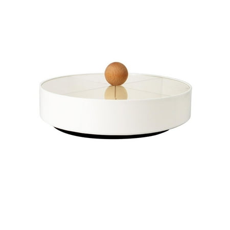 

Candy Tray 4 Grid Serving Trays Accessories Storage Container Practical for Party Wedding White(with Base)