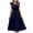 Navy, variant on Women's Summer Dress 2023 Casual Sleeveless Ruffle Sleeve V Neck Maxi Dress Babydoll Flowy Tiered Beach Long Dress