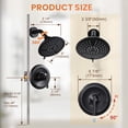 thumbnail image 5 of Wowow Single Handle 5-Spray Shower Faucet 1.8 GPM with Pressure Balance in Oil Rubbed Bronze, 5 of 6
