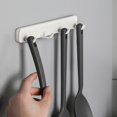 thumbnail image 4 of Gancho esparcidor único montado en la pared retráctil japonés de 4 ganchos para cocina y baño gancho trasero en forma de U para puerta anticaída, 4 of 5