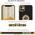 thumbnail image 2 of iPhone 11 Case,Phone Cases for iPhone 11,Slim Fit Soft 360° Ring Holder Kickstand Magnetic Car Mount Supported Easy Clean Shockproof Protective Cover for Apple iPhone 11 6.1" 2019,Black/Golden, 2 of 9
