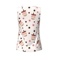thumbnail image 5 of Picia Milk Tea Pattern Women's Workout Tank Top,Breathable Activewear,Slim Fit Athletic Top,Versatile Workout Moisture-wicking top-XX-Large, 5 of 9