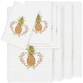 thumbnail image 2 of Authentic Hotel and Spa Turkish Cotton Pineapple Embroidered White 8-piece Towel Set, 2 of 5