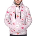 thumbnail image 2 of Bingfone Love Rabbit Men's Drawstring Hoodie Long Sleeve Pocket Sweatshirts-3X-Large, 2 of 6