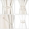 thumbnail image 3 of 4 Pack Magnetic Curtain Tiebacks Curtain Holdbacks Curtain Ties Curtain Pull Backs Modern Rope Tiebacks Drapery Holdbacks Tie Backs for Curtains (Beige,Cone-4 PCS), 3 of 5