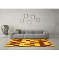 thumbnail image 3 of Ahgly Company Indoor Square Abstract Yellow Modern Area Rugs, 7' Square, 3 of 4