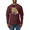 Maroon, variant on Cute Southeast African Cheetah Animal Lover Mens Long Sleeve Shirt