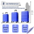 thumbnail image 3 of AnyZip Luggage Sets 3 Piece Hardshell Suitcase Set PC ABS Lightweight Travel Suitcases with 4 Double Spinner Wheels TSA Lock 20 24 28 Inch Blue, 3 of 7