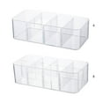 thumbnail image 3 of Dasbsug Clear Acrylic Underwear Drawer Organizer Box 4/8 Grids Compartment Divided Closet Storage Bin Stackable Shelf for Socks, 3 of 17