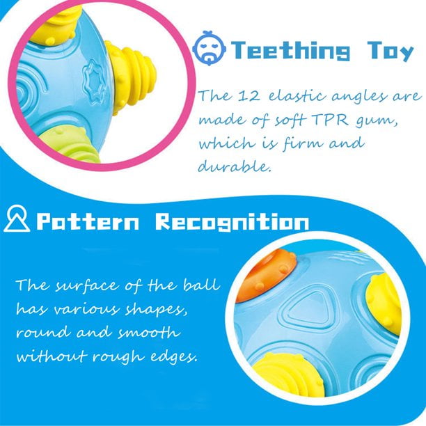 teytoy Developmental Bumpy Ball, USB Charged Bouncing Crawl Ball Toy Baby  Sensory Toys Music Shake Dancing Balls Multicolor Ball